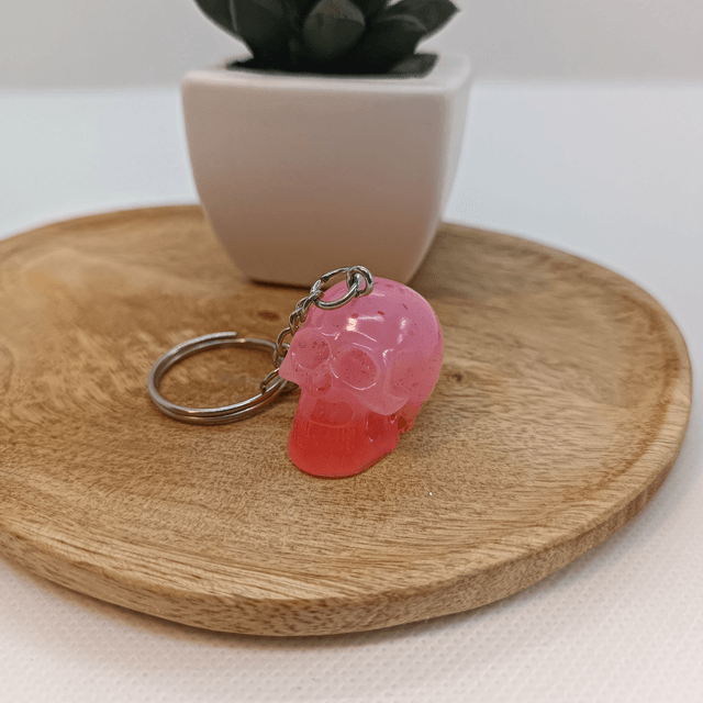 Porte Clé Crâne - Rose
